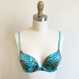 Victoria's Secret Y2K Limited Edition Very Sexy Feather Print Bra + Hiph…